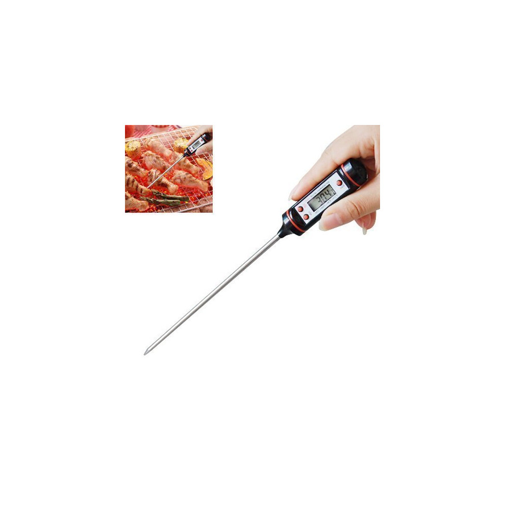 Digital LCD Thermometer For Meat And Turkey - Probe Thermometer, Stainless Steel Probe, 100 Cm Cable