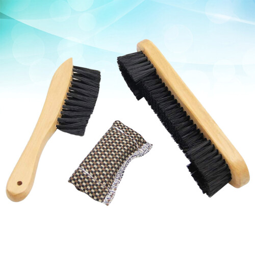 3 Pcs Billiard Table And Rail Brush Wooden Handle Cleaning Tool Set 1