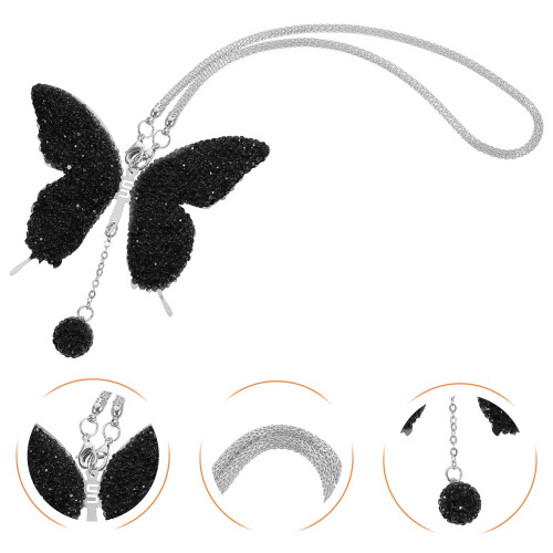 Car Hanging Rhinestone Butterfly Mirror Accessory 1