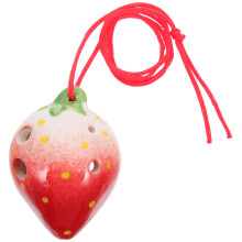 Ceramic 6 Holes Strawberry Shaped Ocarina For Children Practice