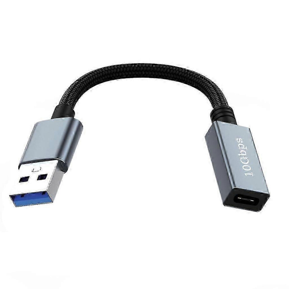 USB Male to USB Type-C Female Extension Adapter (30 cm) 10 Gbps for Laptop Charger