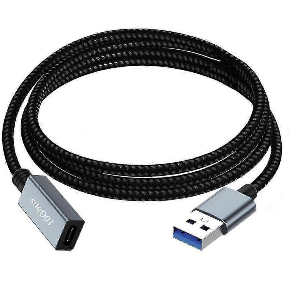 USB Male to USB Type-C Female Extension Adapter (1.5 meters) 10 Gbps for Laptop Charger