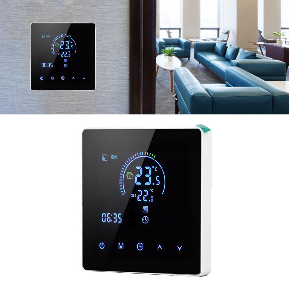 3A Smart Thermostat Wifi Touchscreen, 90-240V, 4500W, White 8431351777945