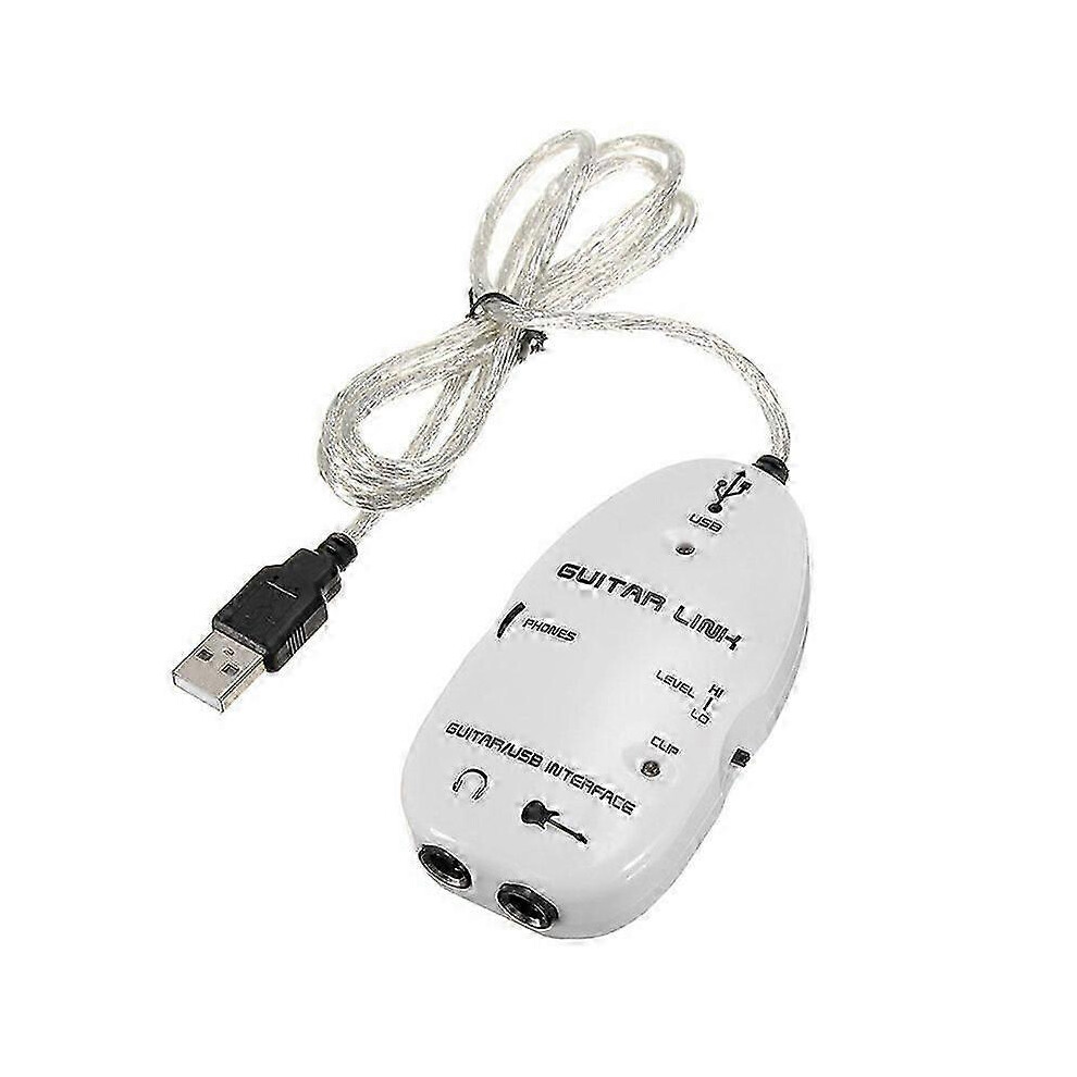 6.3mm Jack to USB Guitar Cable Adapter, Guitar to PC, Recording, Playback, Guitar Effects, USB Guitar Adapter Cable