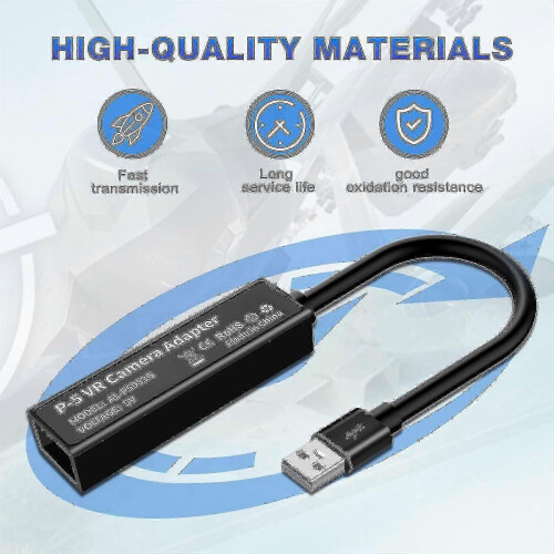 Camera adapter for PSVR/PS5, PS VR converter cable compatible with PS5 console, USB 3.0 VR gaming accessories 2