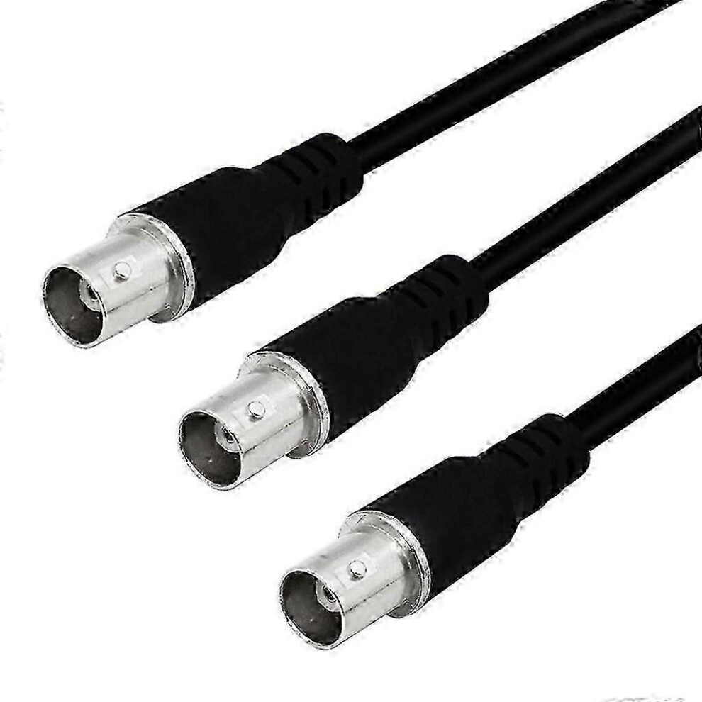 BNC (female to female) cable with 1 to 2 connectors, splitter cable for cameras and video equipment