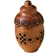 Carving Holz Duftkugel Flasche Hängender Aromatherapie Anhänger