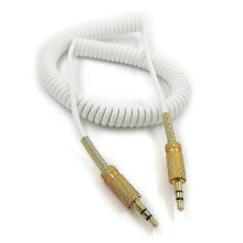 Gold-plated replacement auxiliary audio cable (white) for Marshall Woburn Kilburn II -SY