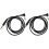 6.35 mm guitar patch cable, 2 pieces, 1.5 m, straight to right-angle 1