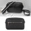 Large Capacity PU Leather Messenger Shoulder Bag Black, One Shoulder 14