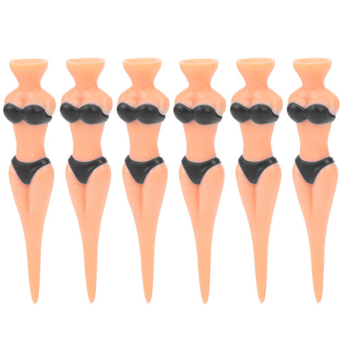 6 stücke PE Kunststoff Golf Tees Schönheit Bikini 1