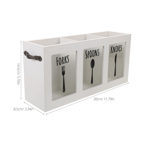 Fork And Spoon Holder Holzorganizer Mit 3 Fächern 1