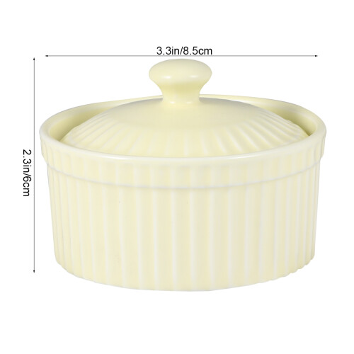 Backschale Hitzebeständig Mit Deckel Für Dessert Pudding 1