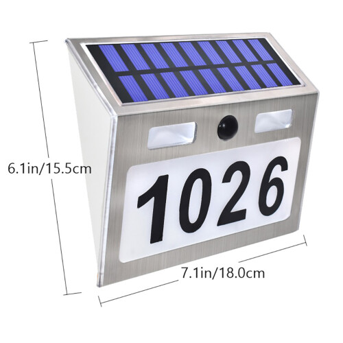 1 Set Solar Türnummernleuchte Mit Bewegungsmelder 1