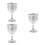 3 Stk. Hochwertiges Weinglas Retro- , Cocktailglas 6