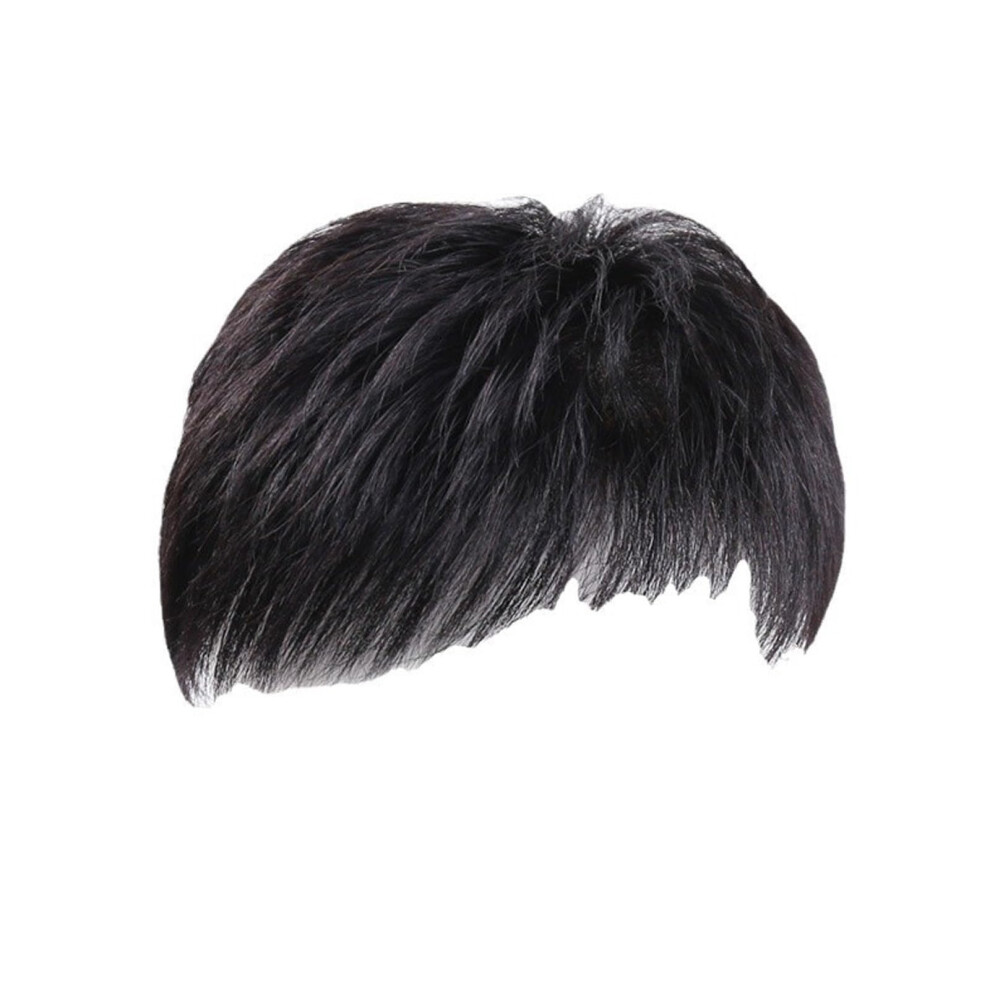 Synthetic Fiber Wigs Short Length Men's Toupee for Daily Cosplay Parties Hair Patch