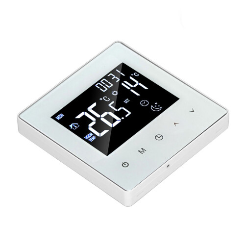 Digital Thermostat with 3m Sensor Line, 90-240V, LCD Display, White