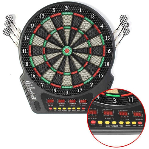 Darts & Dartboards Electronic Dart Board With 4 LED Display And Multiple Play Modes Plastic Head 1