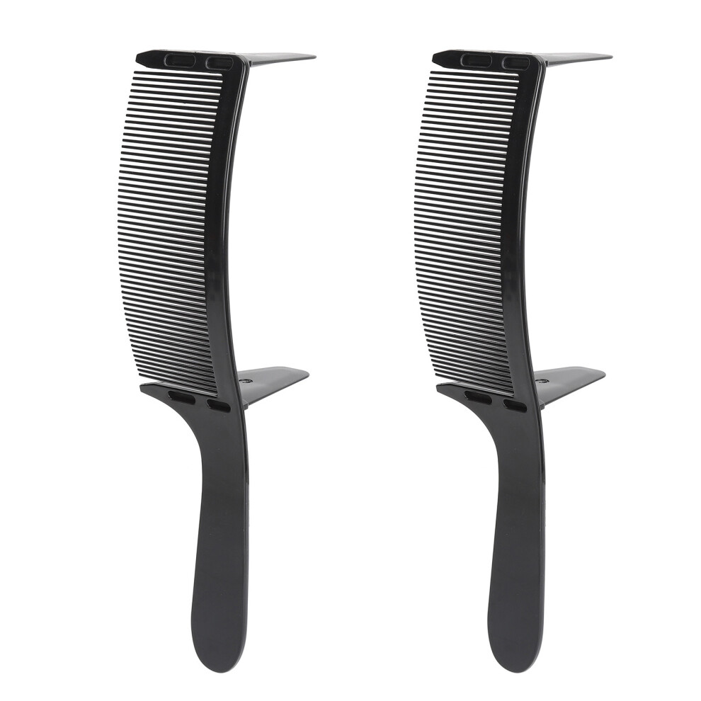 2Pcs Curved Barber Comb Adjustable Hair Cutting Styling Tool, ABS, 105g