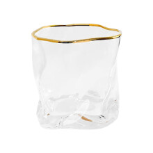 1 Stuk Transparant Whiskeyglas Creatieve Bierpul Goud