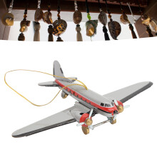 Vintage Metal Airplane Model Tinplate Replica for Collection 12cm Retro Style