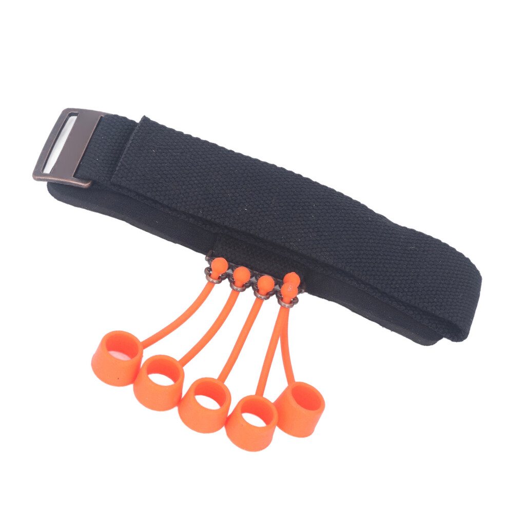 Silicone Finger Exerciser Stretcher Hand Grip Strength Trainer 20X5cm Black