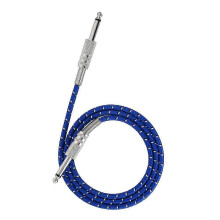 Mono male to male guitar cable, 6.35 mm straight plug, compatible with electric instruments, 1 m-YM