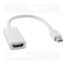 (White) New Thunderbolt Mini DisplayPort Converter Adapter Cable DisplayPort DP Male to HDMI Female for Apple Mac MacBook Pro Air