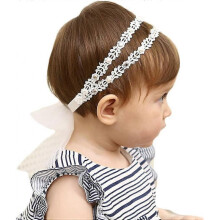 Baby Girl Super Elastic Headband,Cotton Lace Toddler Hair Band,Infant Soft Turban Hair Accessorie