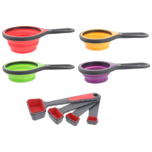 4 In 1 Silikon Teleskop Messbecher Und Messlöffel Set Mit
