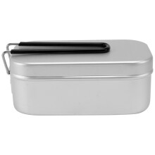 2Stk Aluminiumlegierung Quadratische Lunchbox Mit Faltbarem Griff