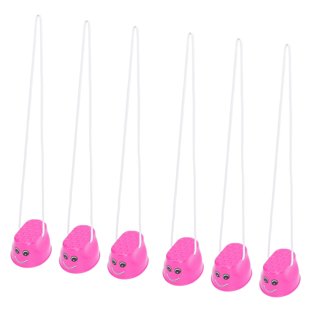 Pink 6Pcs Kids Stepper Toys For Balance Coordination & Outdoor Fun