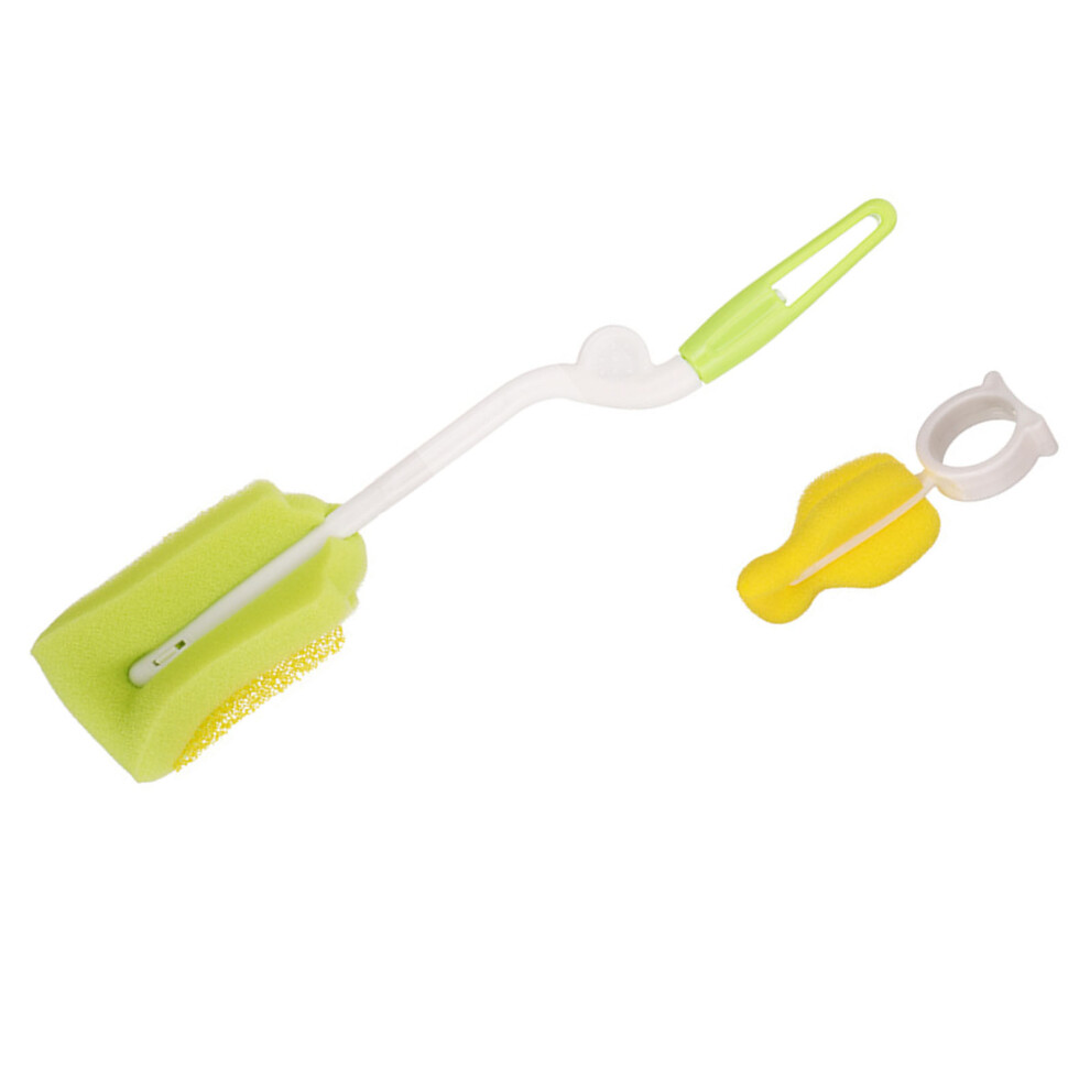 Newborn Bottle Brush Cleaner Rotary Pp Baby Nipple Brush Portable Green