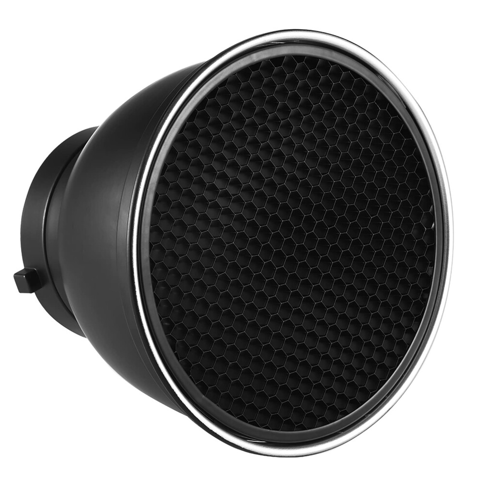 7'' Standard Reflector Diffuser Lamp Shade Dish With 60-Degree Honeycomb Grid For Bowens Mount Strobe Speedlite Light 9354506086589