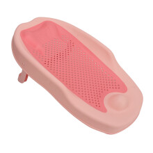 Pink Foldable Baby Bath Support, Heart Shaped, Ergonomic Plastic