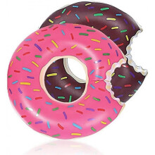 2 Pack, Floater Pool Donut Pool Floater Donut Inflatable Donut Inner Tube Donut, Pink, Brown
