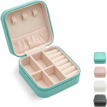 Leather Small Jewelry Box, Travel Portable Jewelry Box for Rings, Jewelry  Storage Box (Pink)