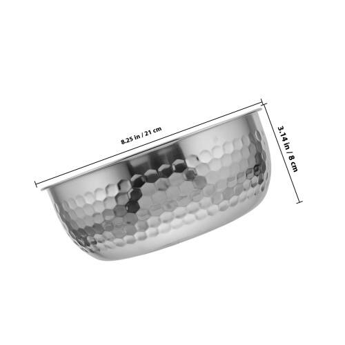 Hammered Metal Salatschüssel Tiefe Servierplatte 1