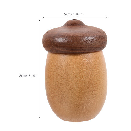 Mushroom Zahnstocherbehälter Eichhörnchenform Holz Organizer 2