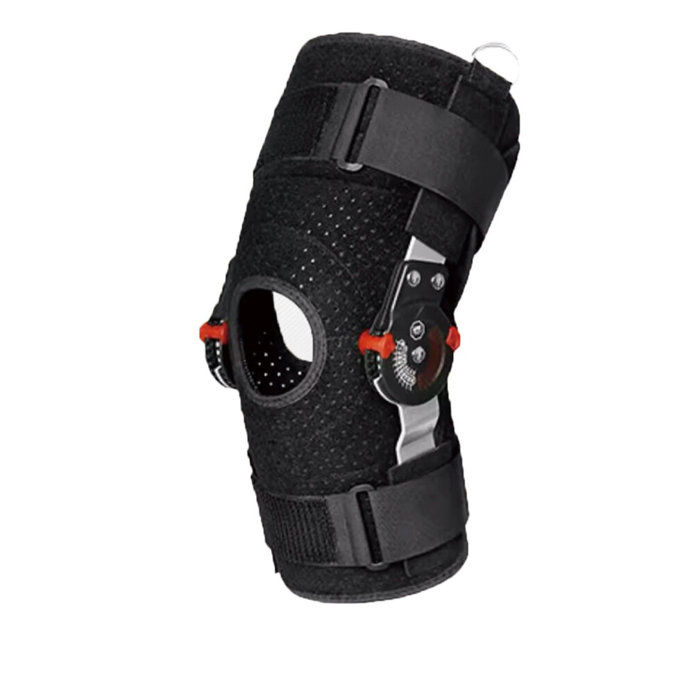 Hinged ROM Knee Brace Post Op For Left Knee, Adjustable Orthopedic Support For Osteoarthritis And Cartilage Repair
