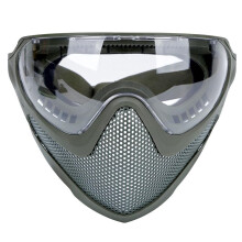 FAST Helmet Mask Rail-Connected Steel Mesh Protective Goggles MA-117-OD Olive Drab For Airsoft And Paintball
