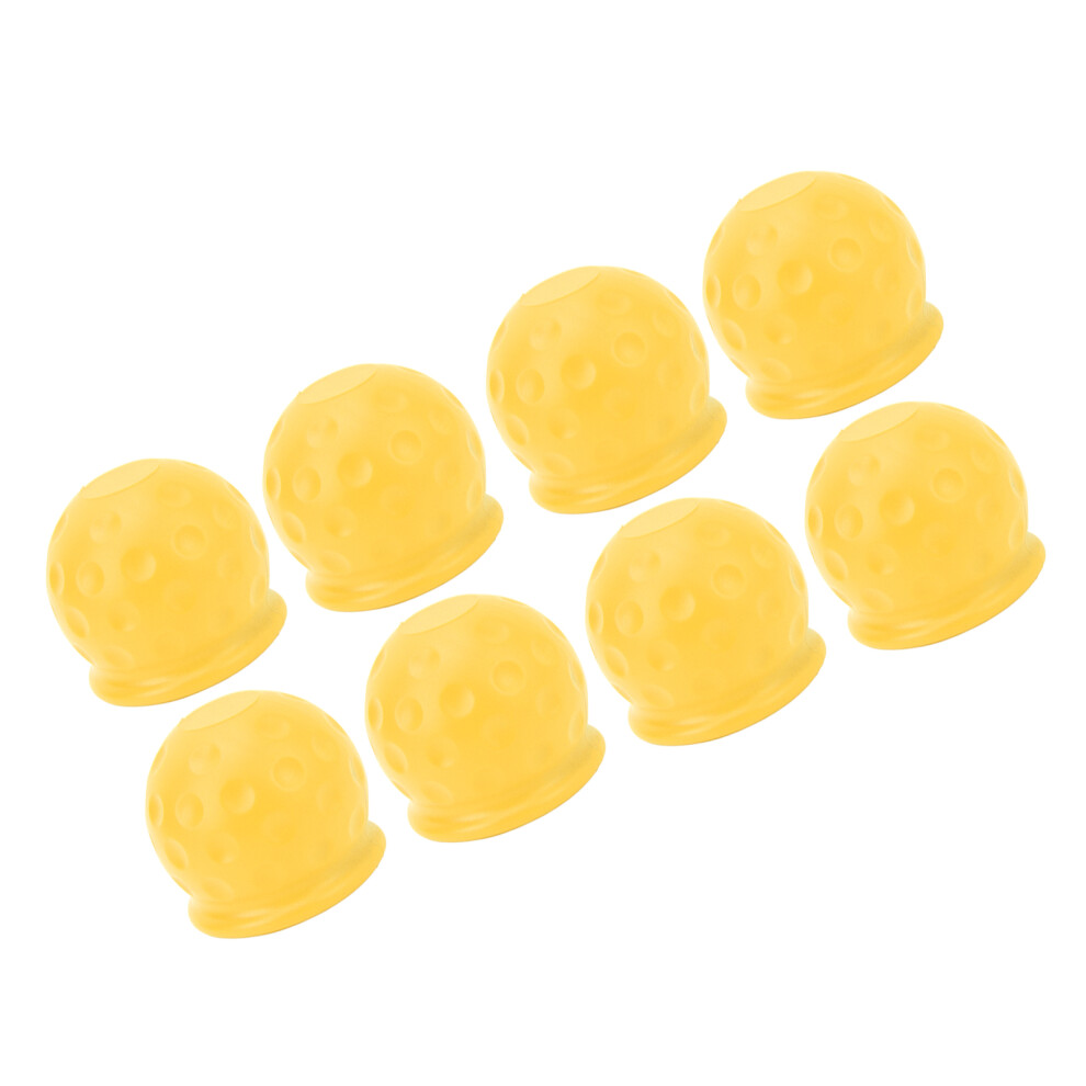 8Pcs 50Mm Trailer Hitch Ball Cover - Durable Protection For Rvs Yellow 4371351788760