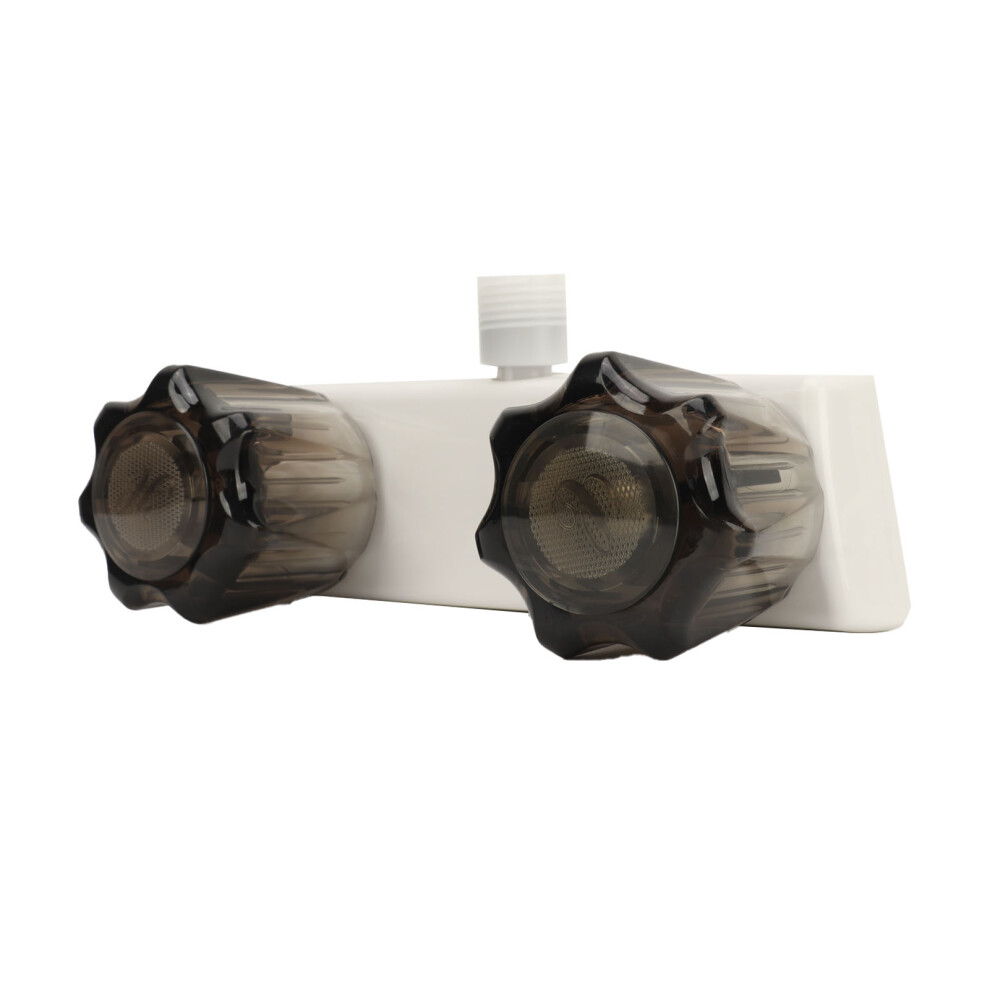Boat & Caravan Shower Valve Diverter - Simple Install 2 Knobs White Finish 9471351788816