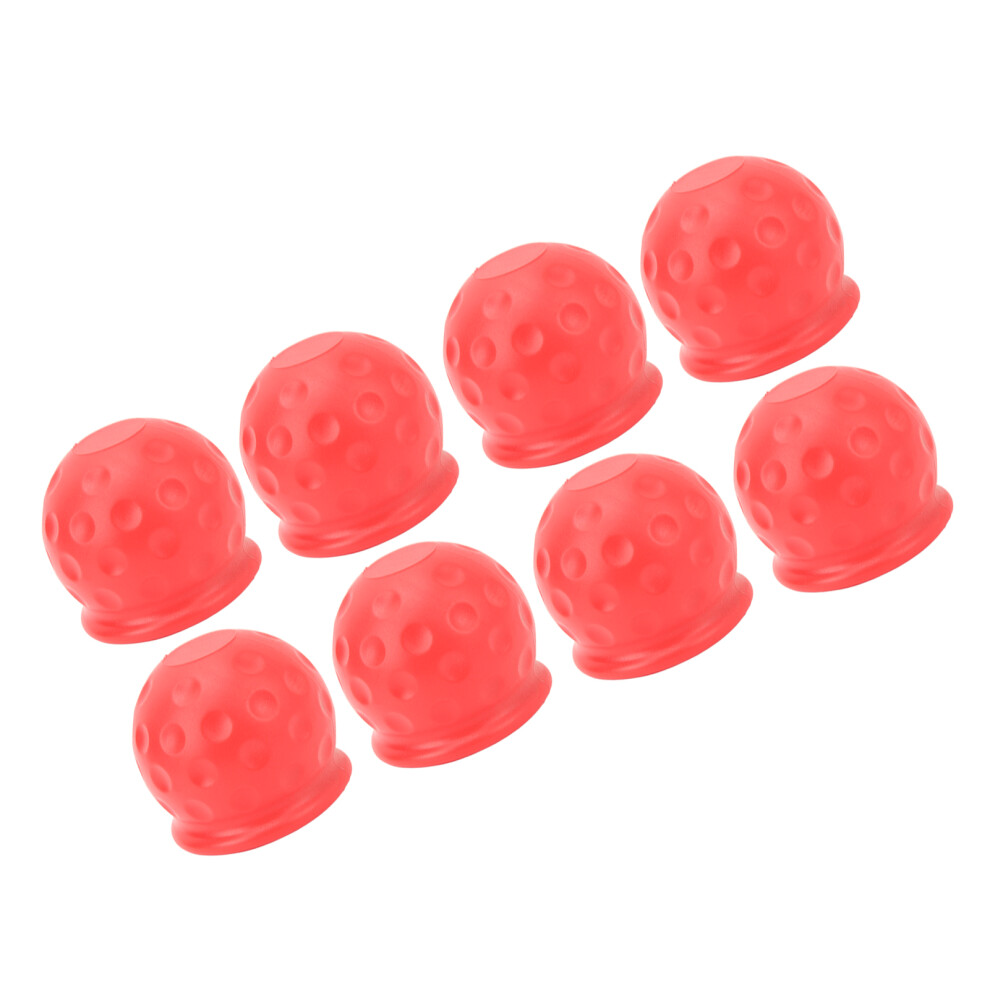 8Pcs 50Mm Soft Pvc Trailer Tow Ball Cover For Rv Caravan Truck Red 9461351788787