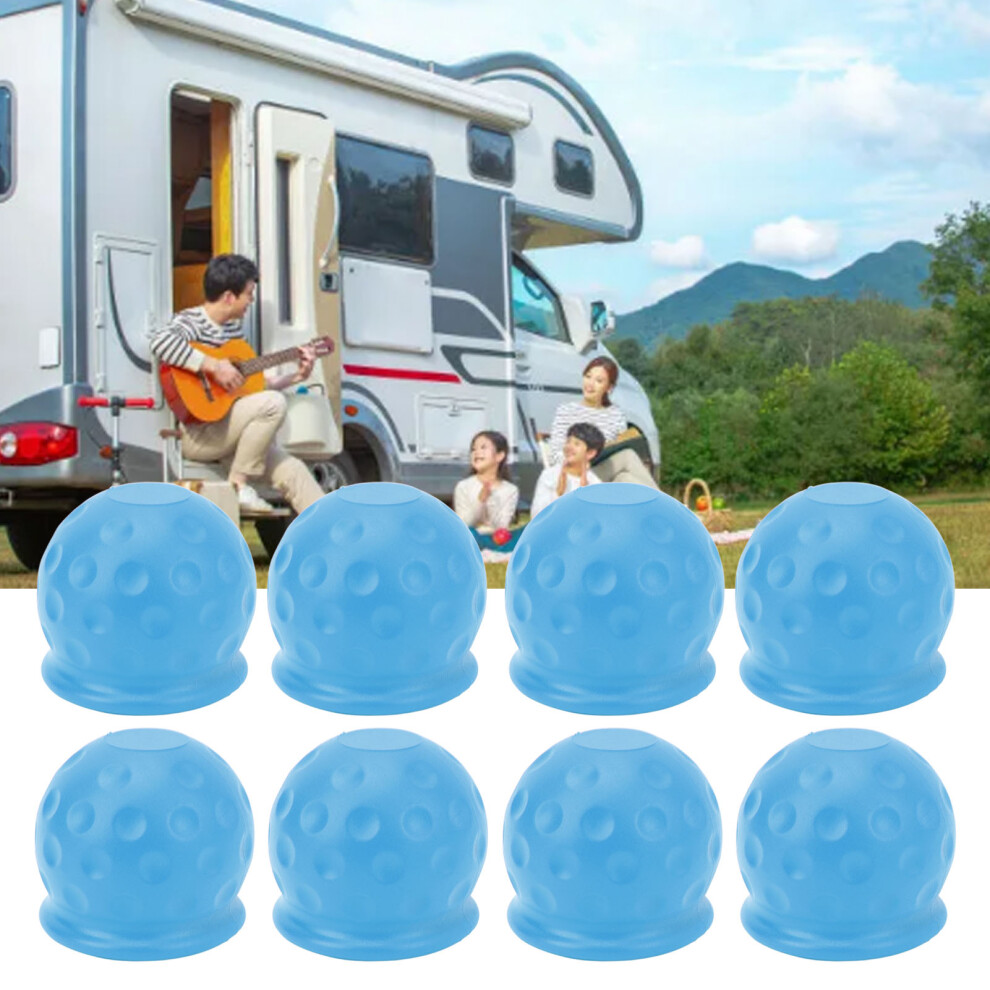 8Pcs 50Mm Soft Pvc Truck Tow Ball Cover For Rv, Caravan, Trailer Blue 6901351788873