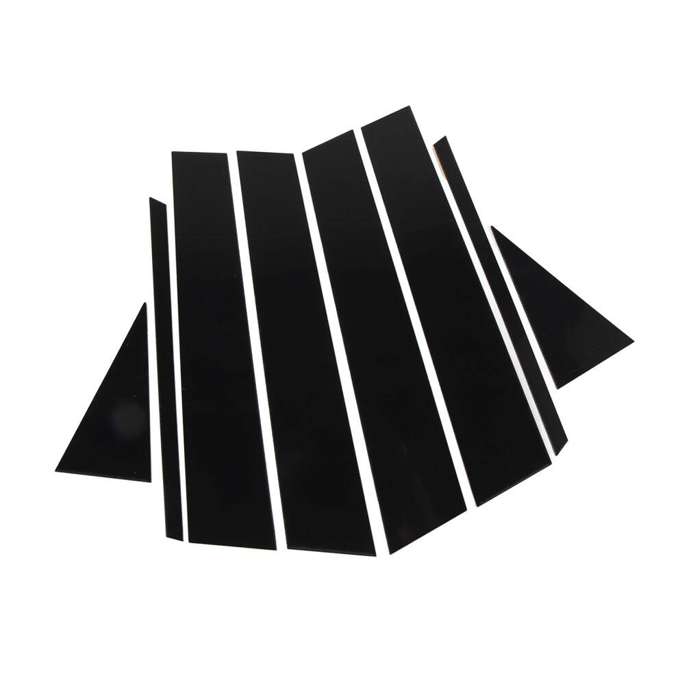 8Pcs Gloss Exterior Window Pillar Cover For Car B Pillar Trim Black 4641351789037