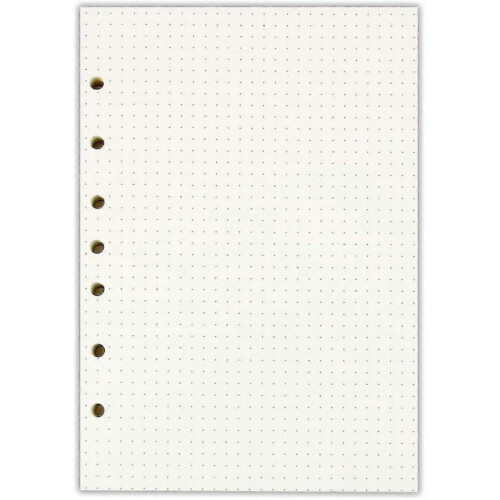 A5 6-ring Binder/planner Refill Paper for Filofax, 6 Hole, 45 Sheets/90pages, Dot Grid 1