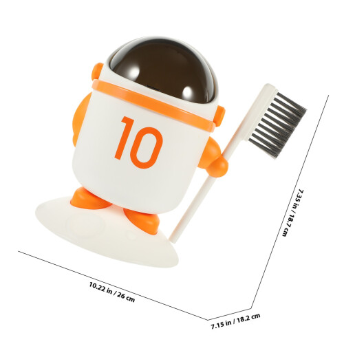 1 Set Müllbehälter Desktop Mülleimer Astronauten Design Mit Bürste 1