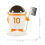 1 Set Müllbehälter Desktop Mülleimer Astronauten Design Mit Bürste 3