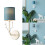 Creative - Wandlampe Weißer Halter Blauer Schirm 4